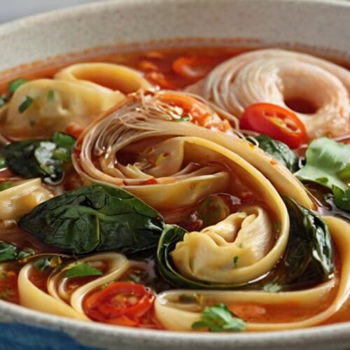 Kimchi Tortellini Soup Recipe