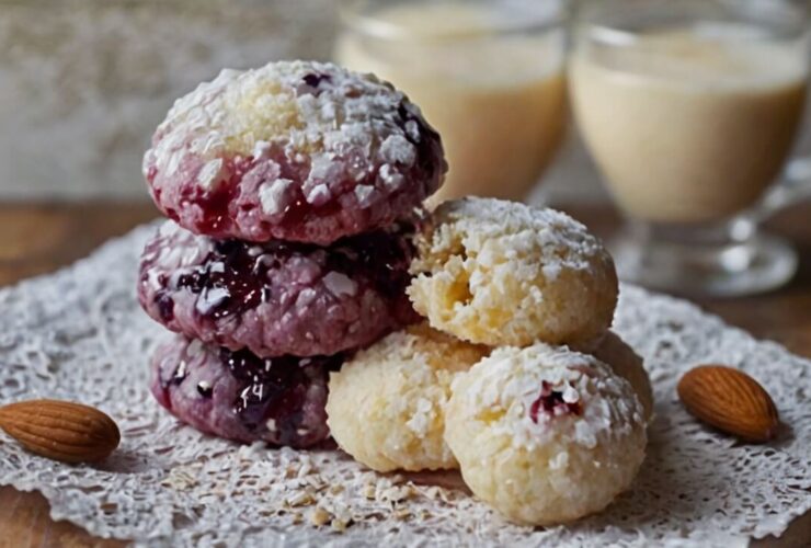 Blueberry Almond Snowball Cookies Recipe