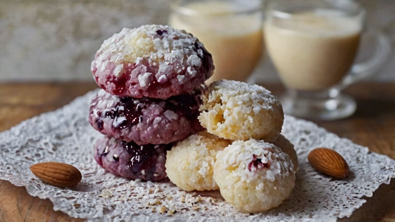Blueberry Almond Snowball Cookies Recipe