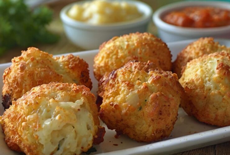 Cheesy Baked Cauliflower Bites Recipe