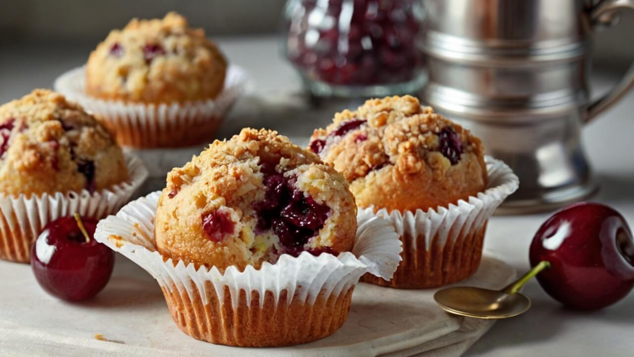 Cherry Cobbler Muffins Recipe