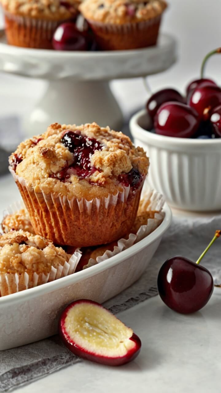 Cherry Cobbler Muffins