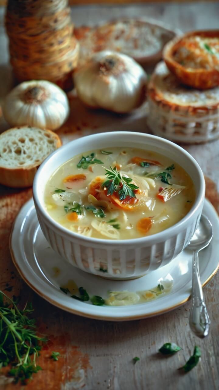 Country French Garlic Soup 