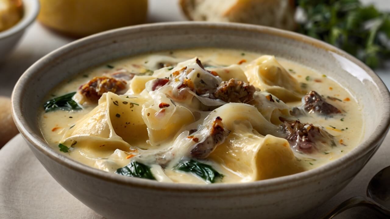 Creamy Alfredo Lasagna Soup Recipe