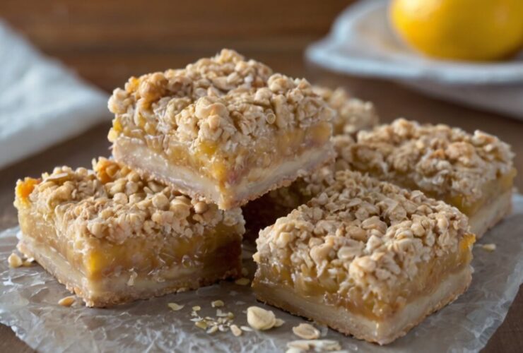 Lemon Oatmeal Crumble Bars Recipe