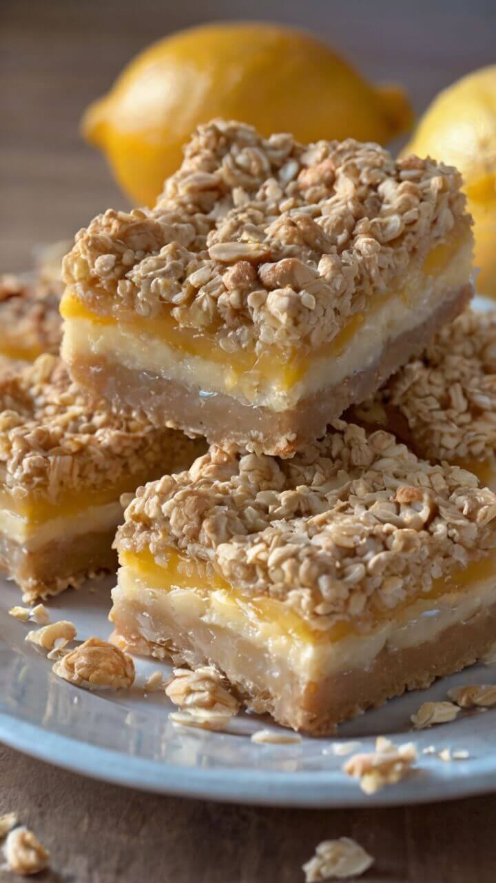 Lemon Oatmeal Crumble Bars