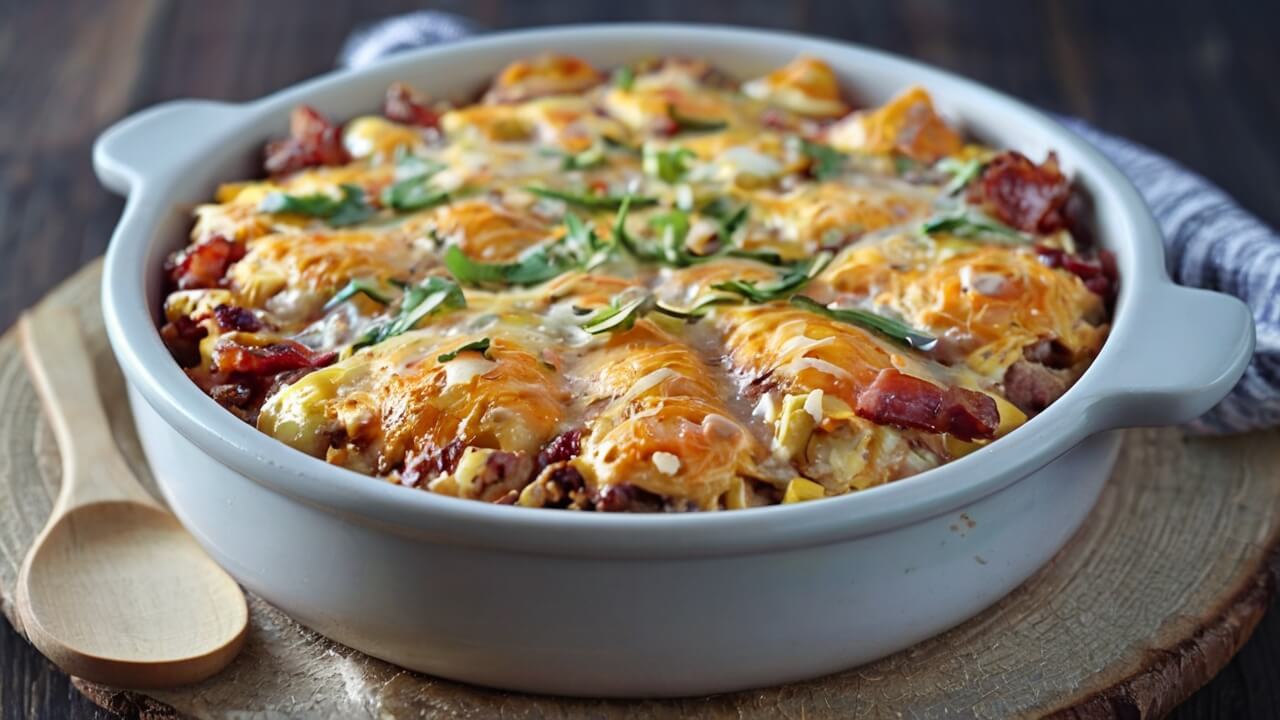 Low Carb Bacon Cheeseburger Casserole Recipe