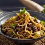 Mongolian Ground Beef Noodles Recipe