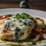 Mozzarella Chicken in Basil Cream Sauce RecipeÂ 