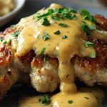 Pretzel Chicken with Mustard Cheddar Sauce Recipe