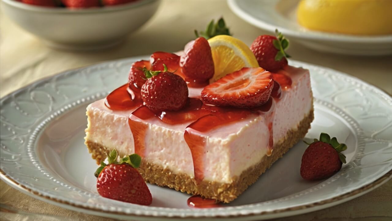 Strawberry Lemonade Cheesecake Recipe