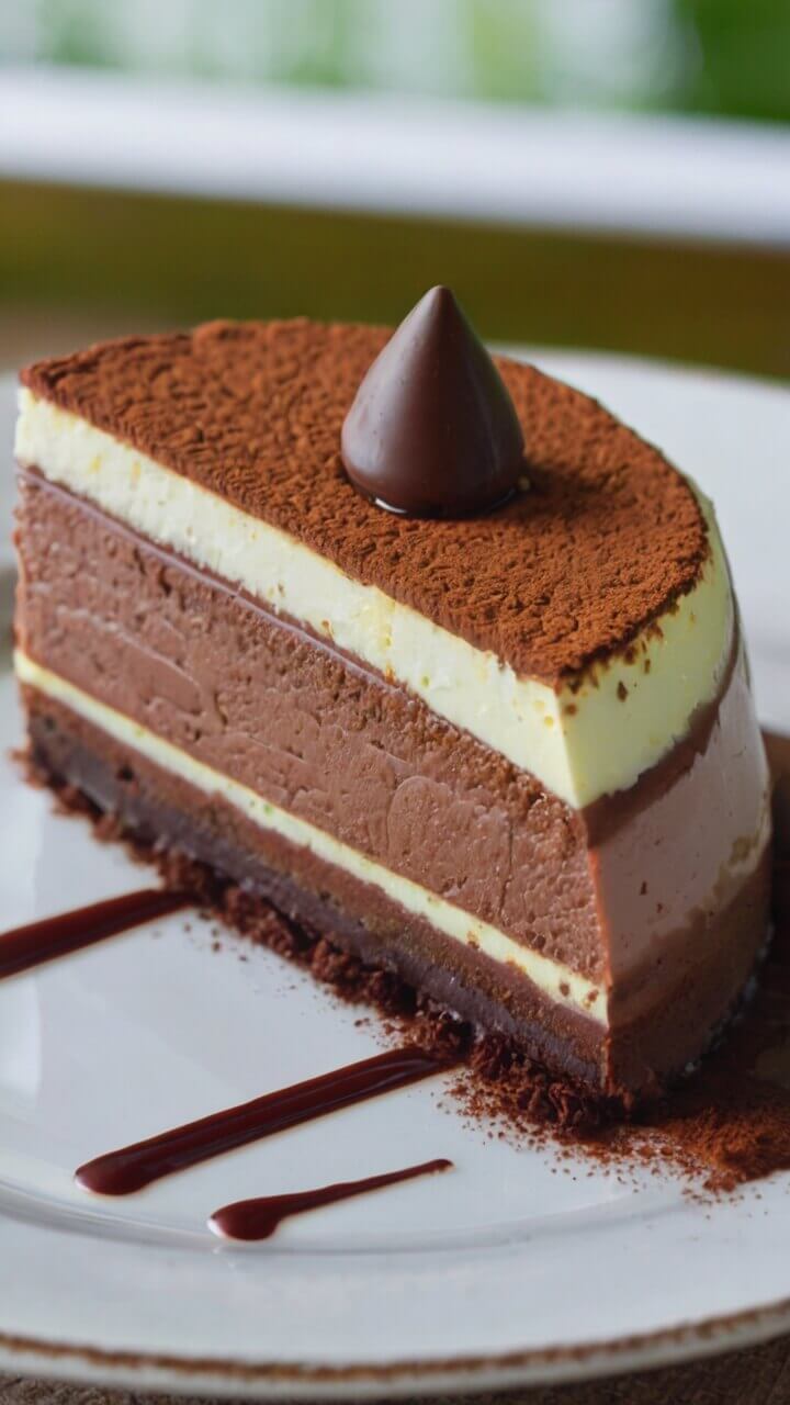 Triple Chocolate Mousse Cake