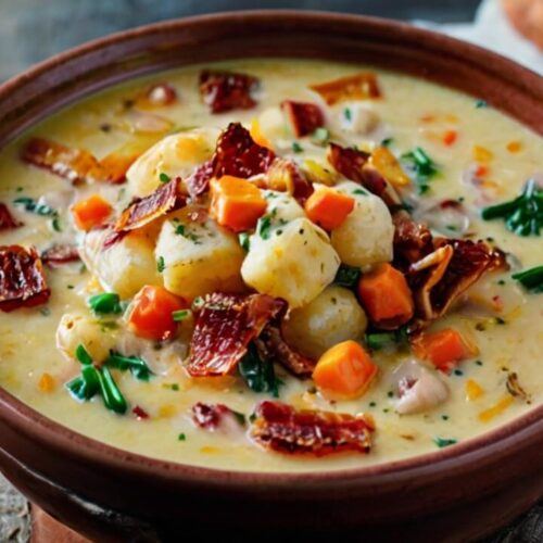 Bacon Cheddar Gnocchi Soup Recipe