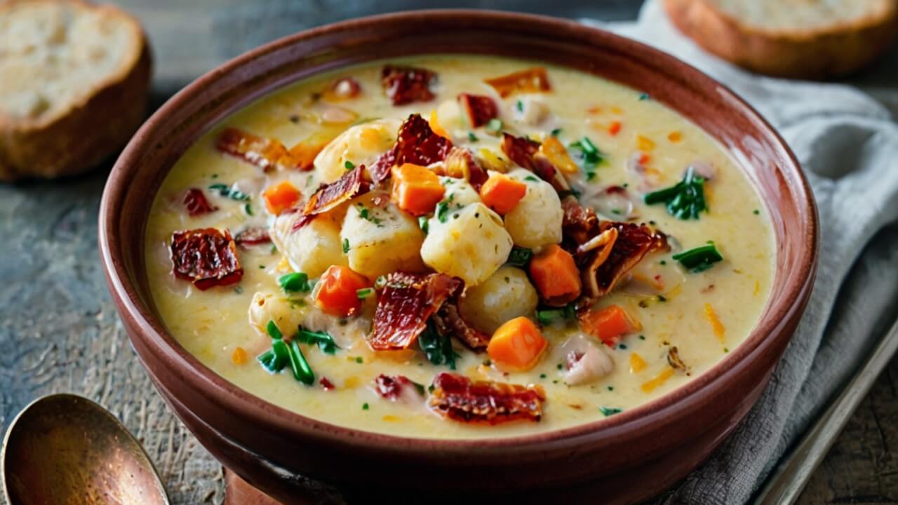 Bacon Cheddar Gnocchi Soup Recipe