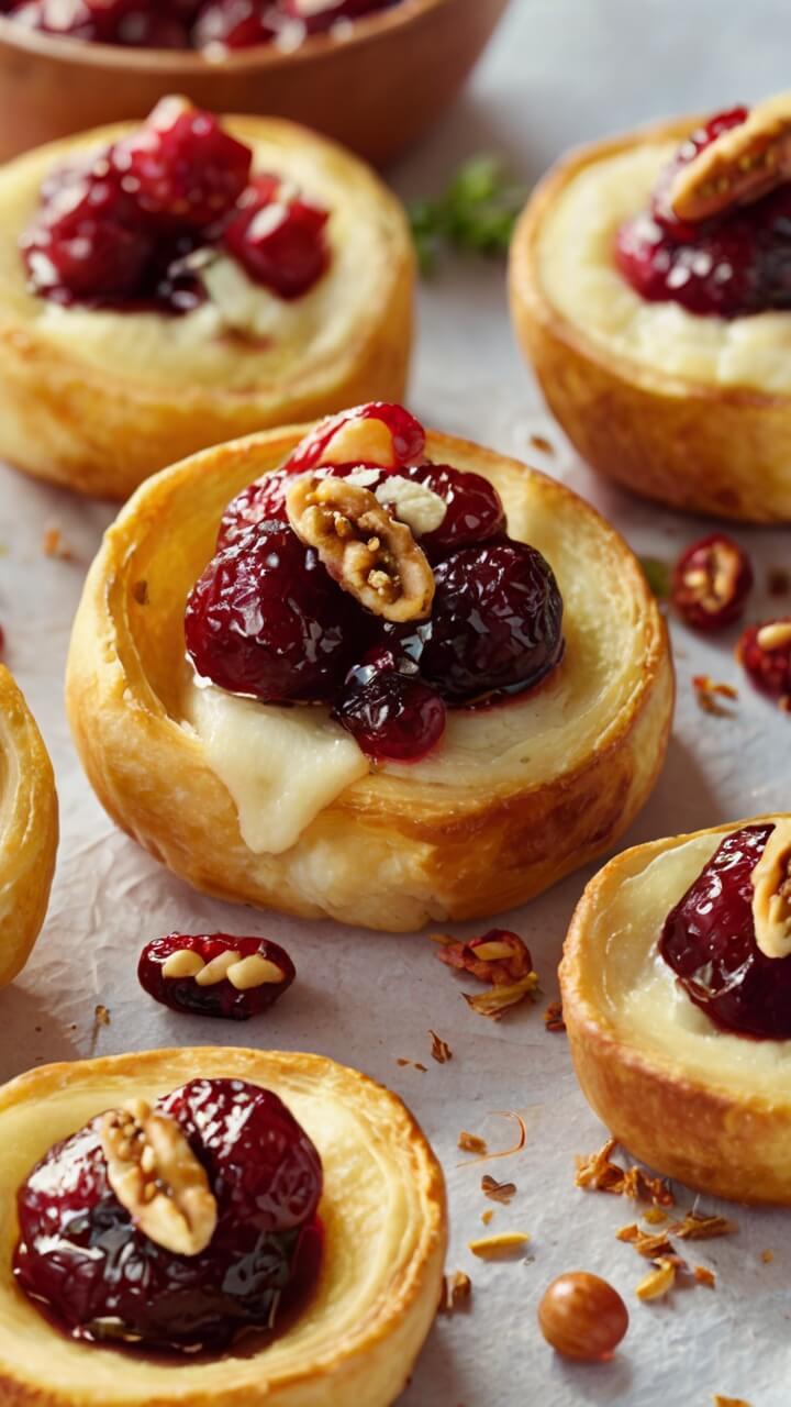Baked Cranberry Brie Bites