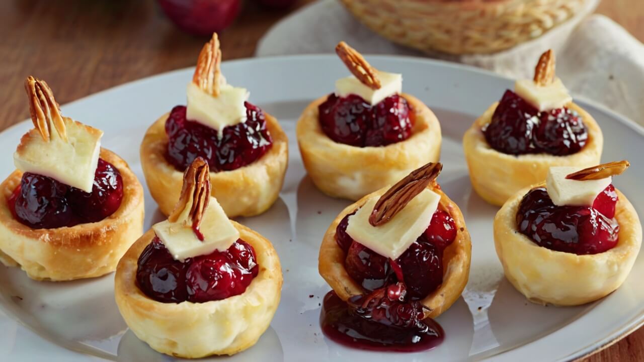 Baked Cranberry Brie Bites Recipe