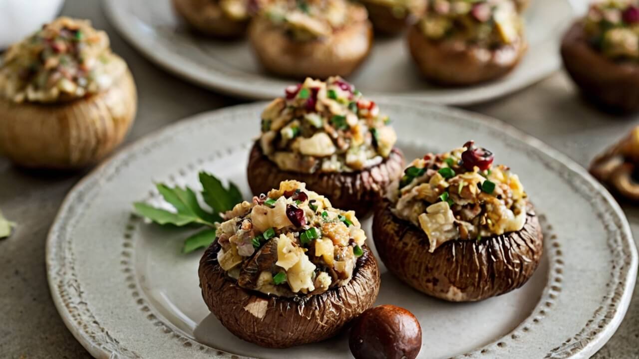 Christmas Stuffed Mushrooms Recipe