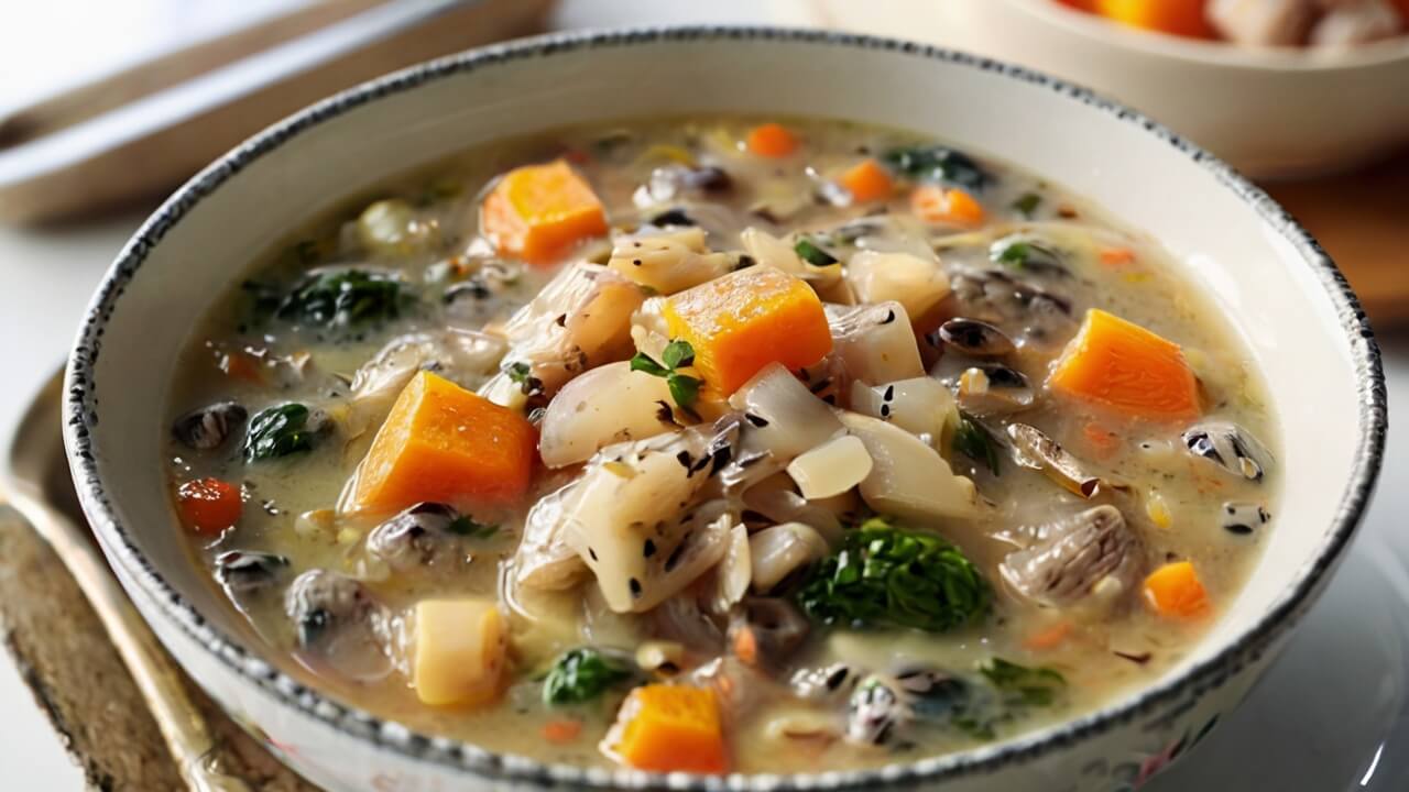 Cozy Autumn Wild Rice Soup Recipe