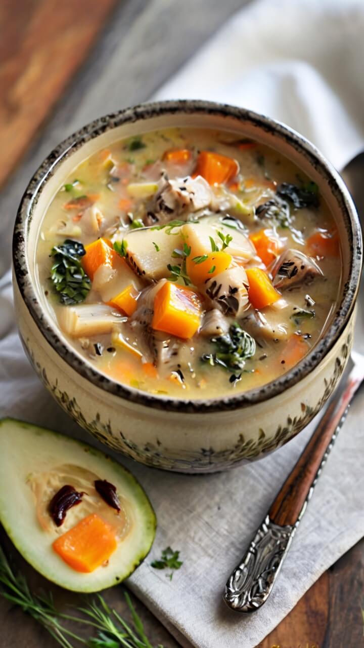 Cozy Autumn Wild Rice Soup