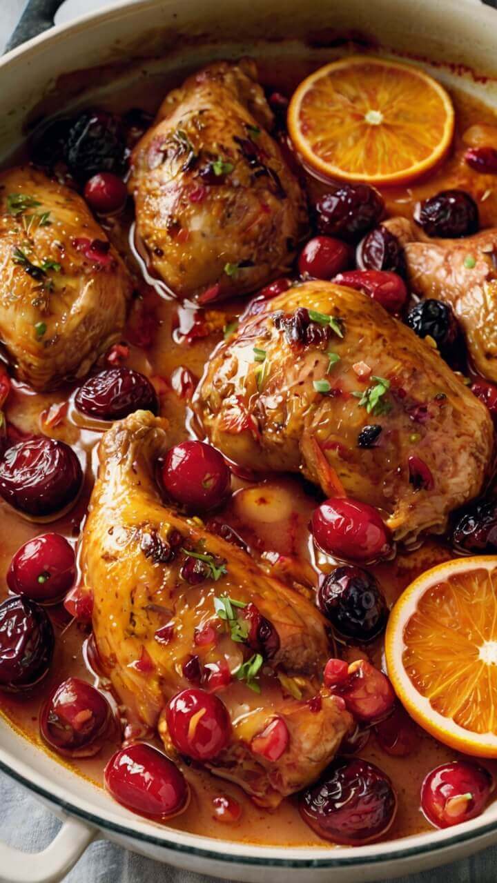 Skillet Cranberry Orange Chicken