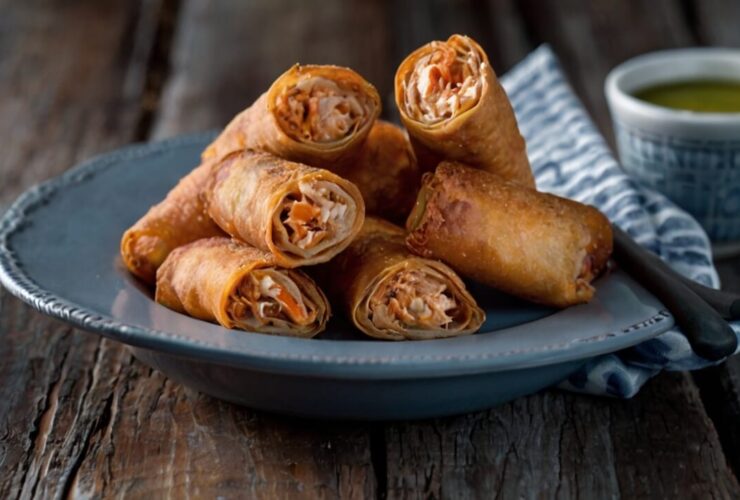 Buffalo Chicken Dip Egg Rolls Recipe