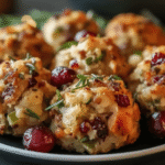Cranberry Turkey Stuffing Balls Recipe