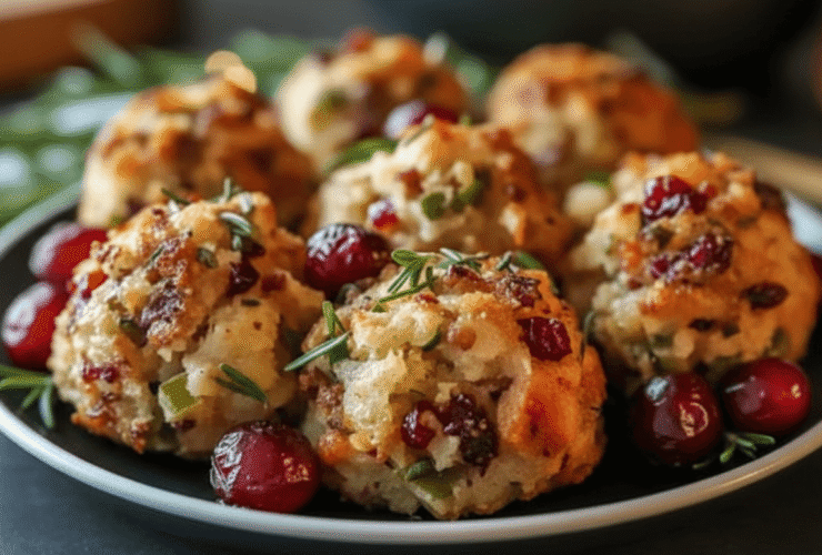 Cranberry Turkey Stuffing Balls Recipe