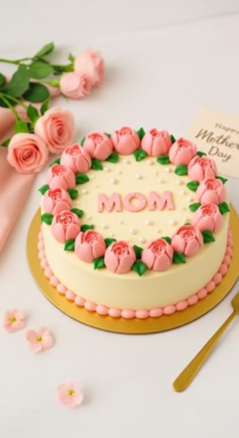 Mothers Day Pink Velvet Cake 