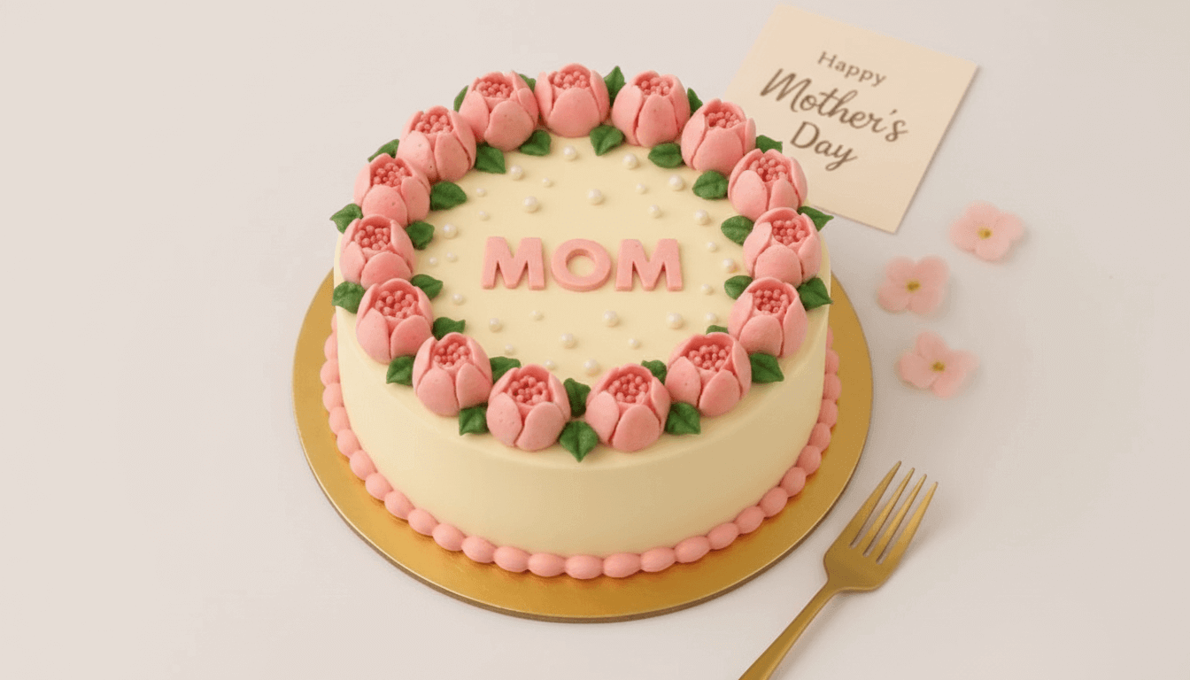 Mothers Day Pink Velvet Cake 
