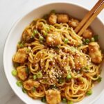 Sticky Garlic Chicken Noodles Recipe