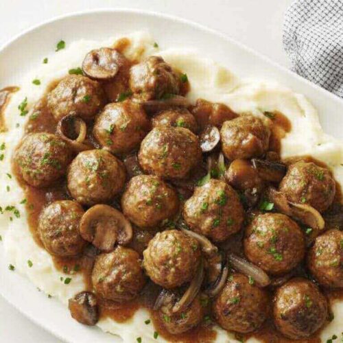 Slow Cooker Salisbury Steak Meatballs Recipe
