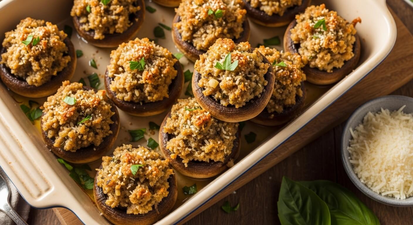 Italian Stuffed Mushrooms Recipe