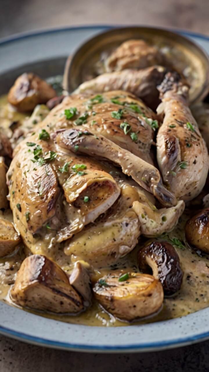 Jamie Oliver Chicken In White Wine And Mushroom Sauce