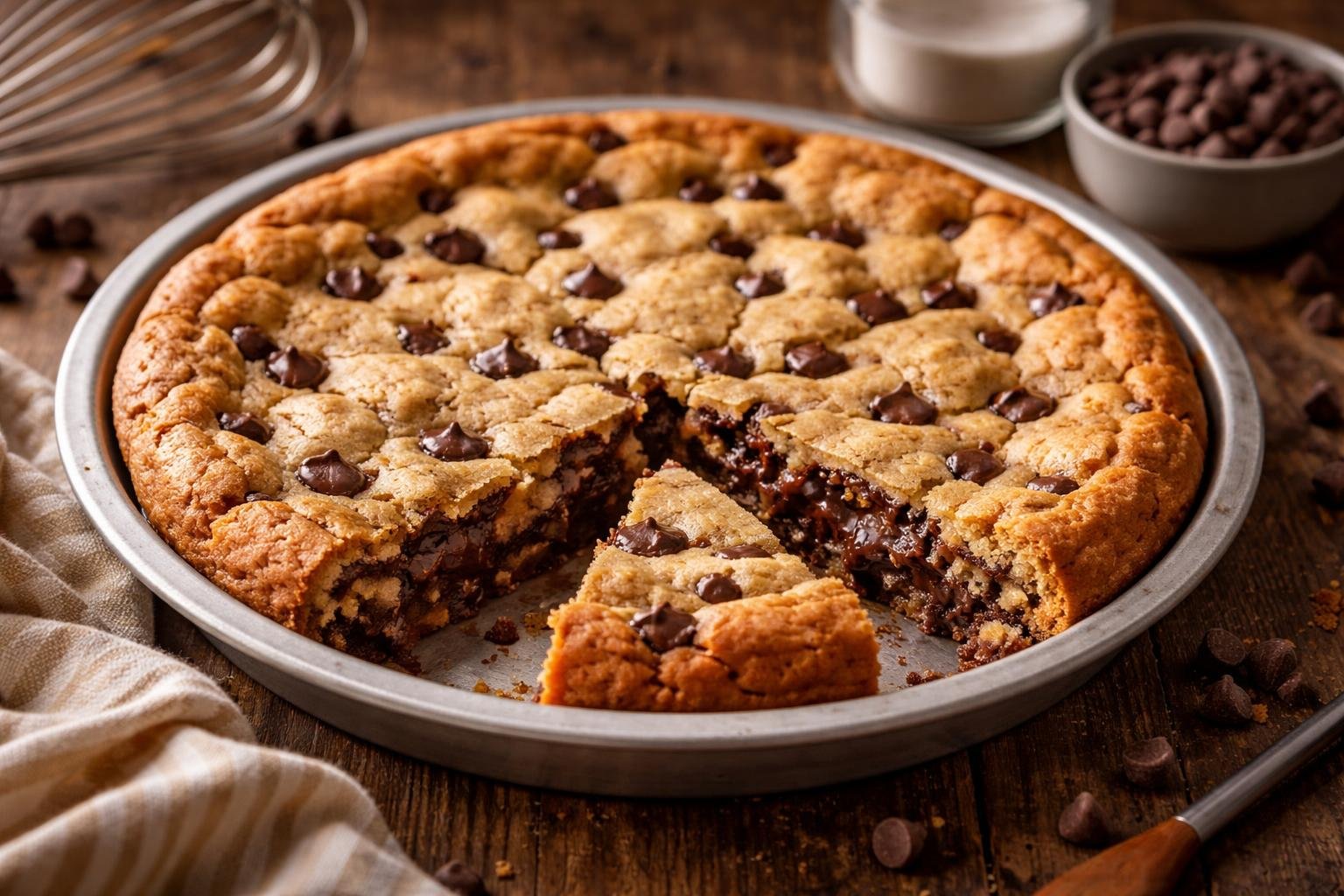 Gooey Chocolate Chip Cookie Pie Recipe