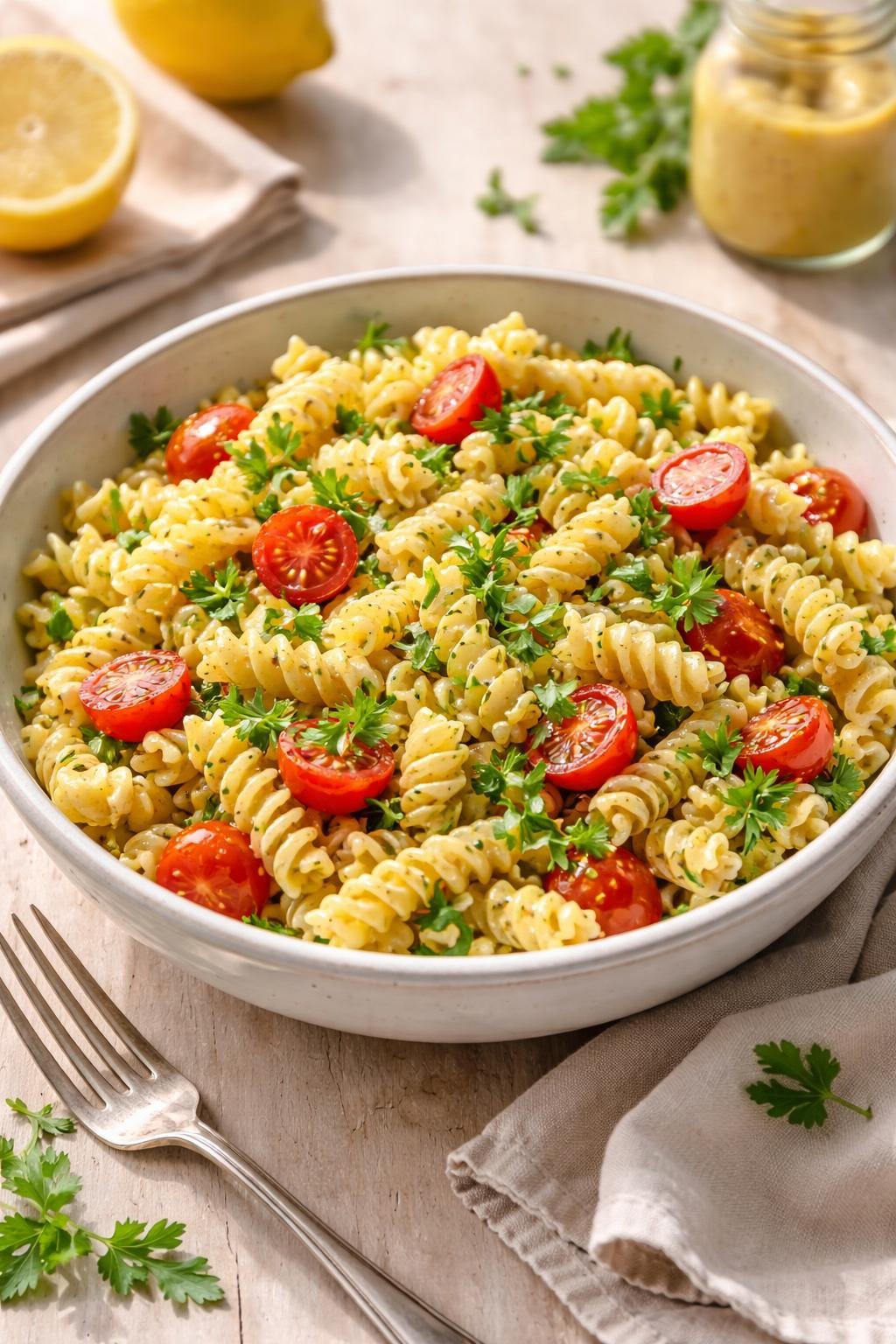 Tasty Lemon Dijon Pasta Salad