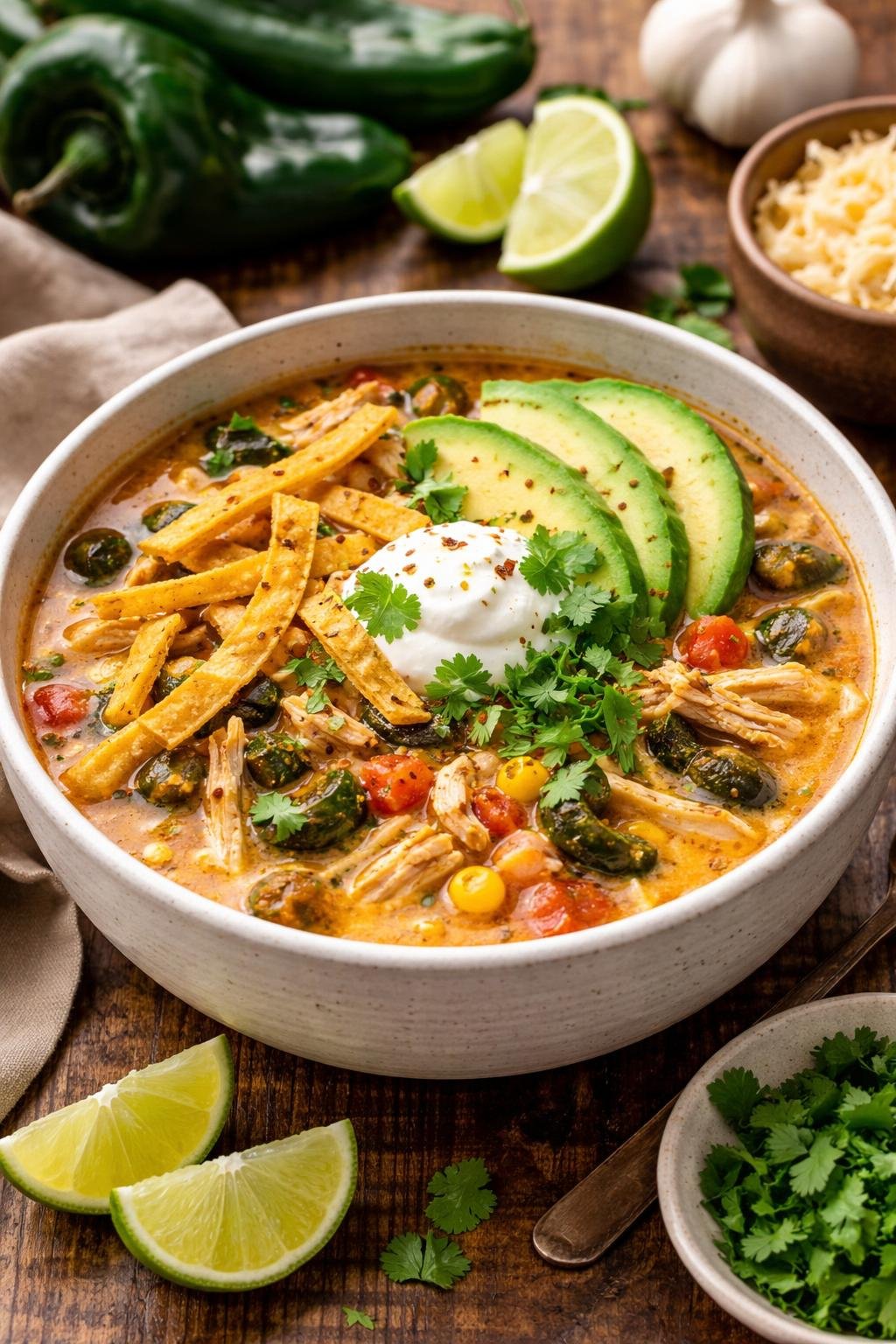 Poblano Chicken Tortilla Soup