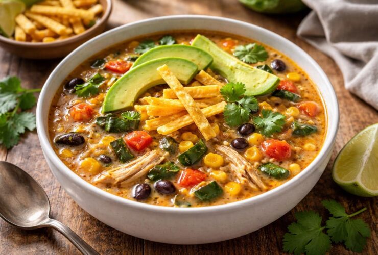 Poblano Chicken Tortilla Soup Recipe