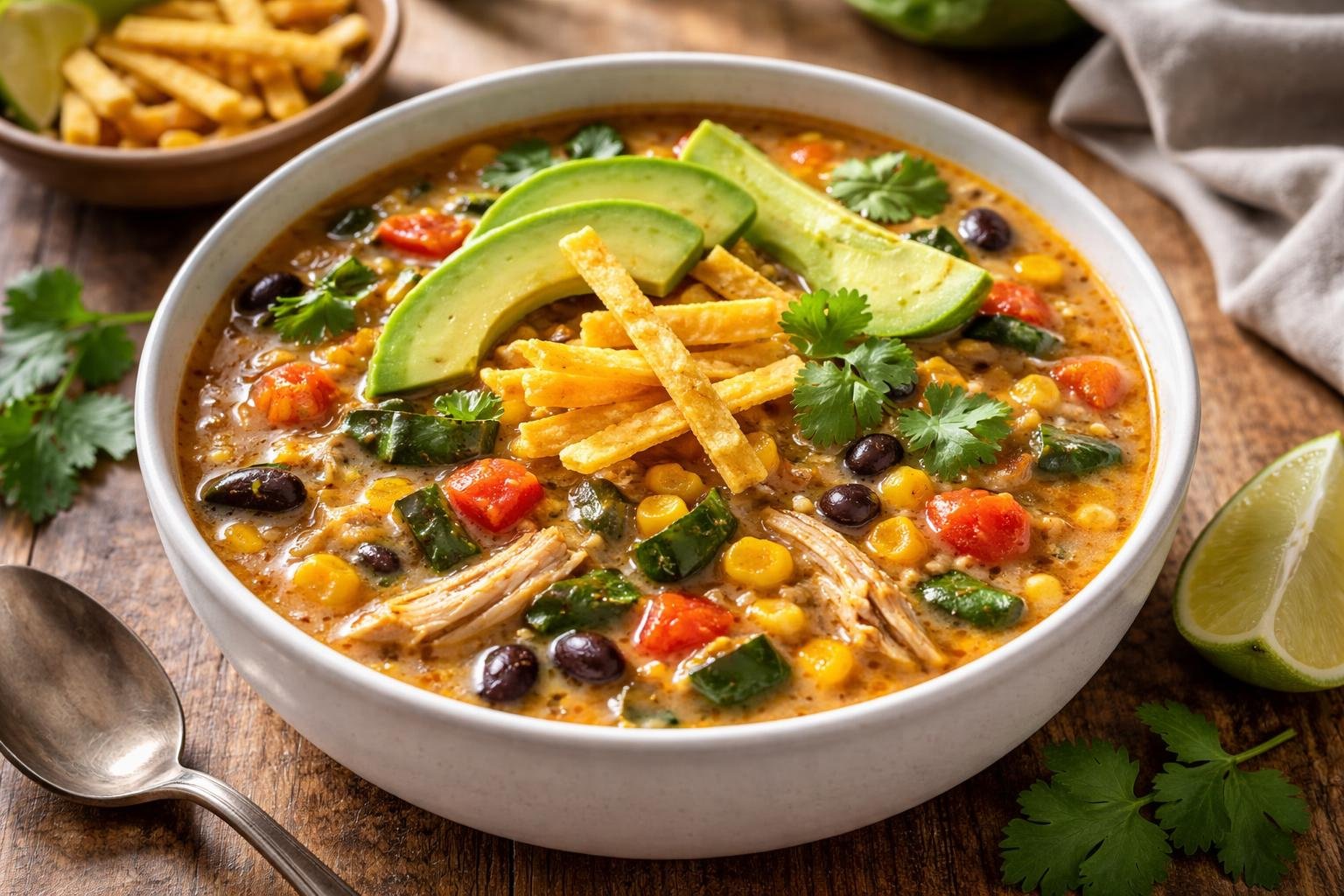 Poblano Chicken Tortilla Soup Recipe