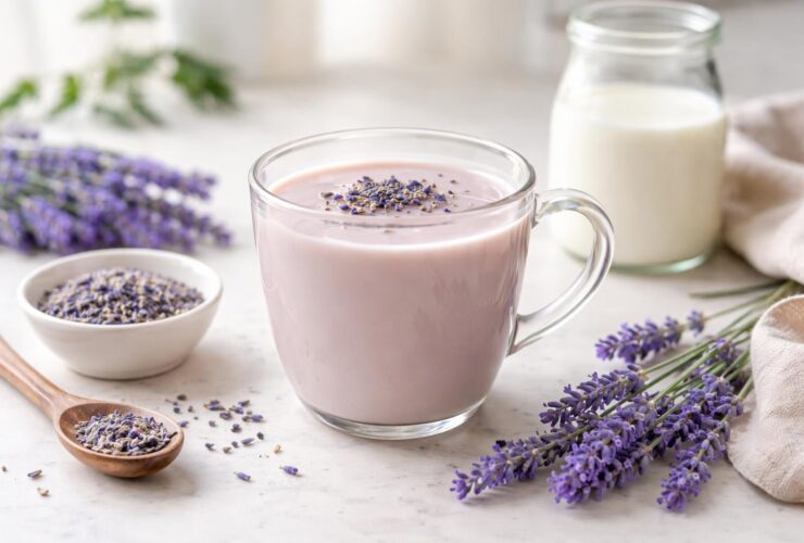 Homemade Lavender Milk Tea Recipe