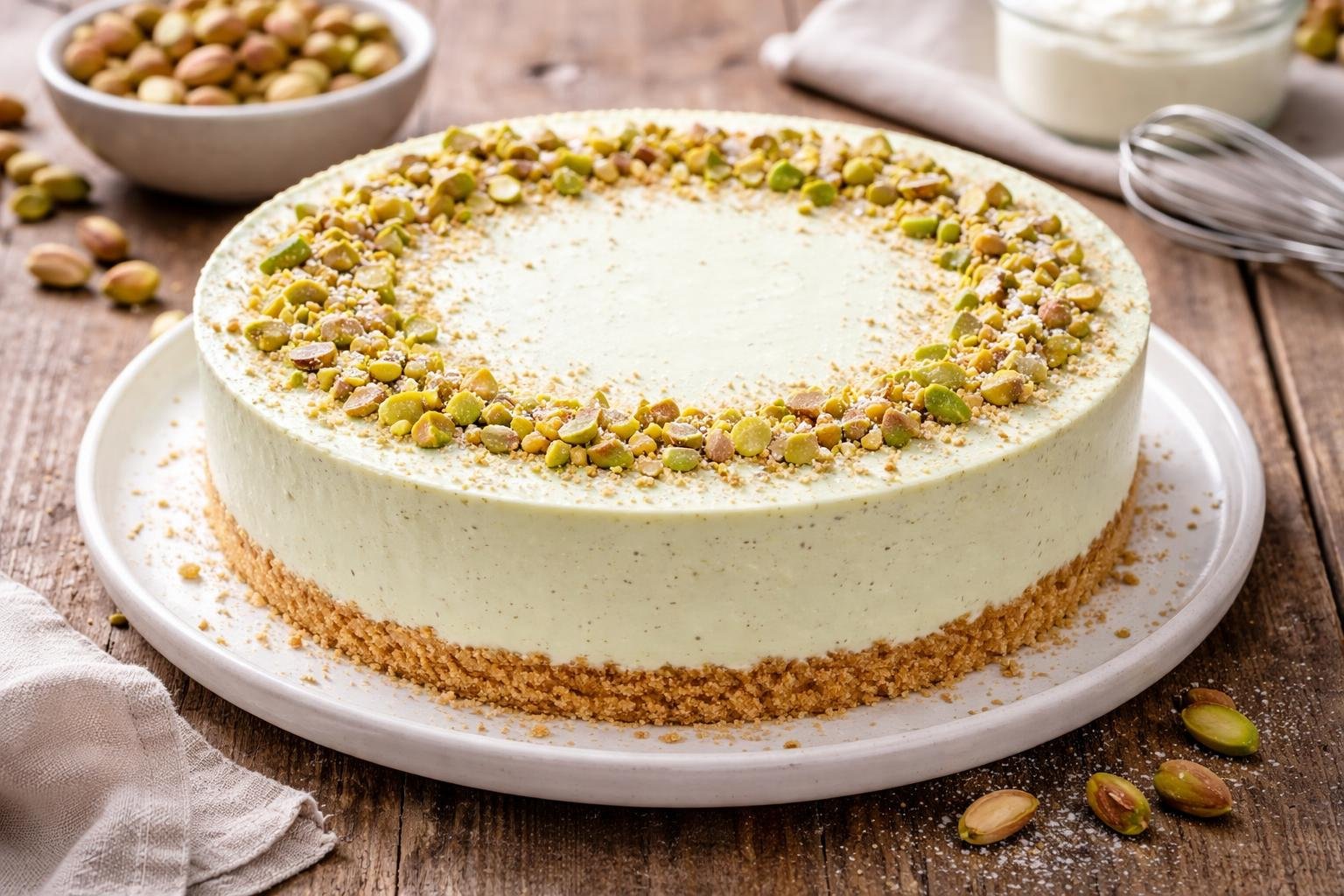 No Bake Pistachio Cheesecake Recipe