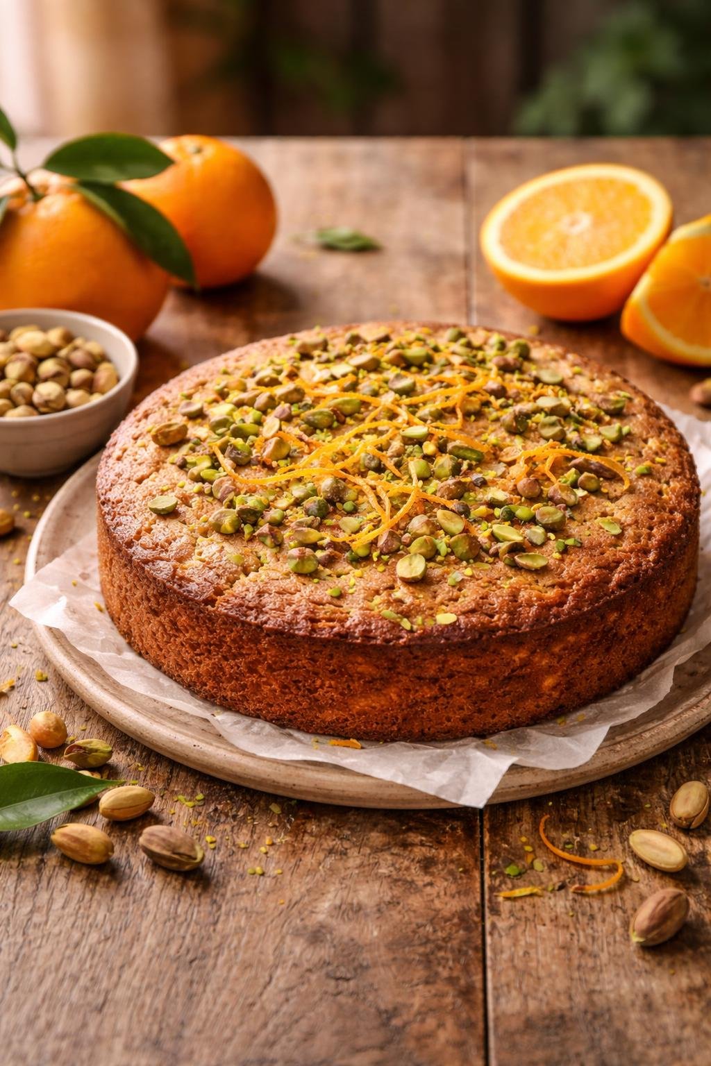Flourless Orange Pistachio Cake