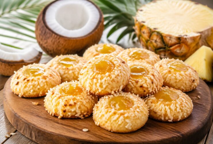 Hawaiian Pineapple Coconut Thumbprint Cookies Recipe