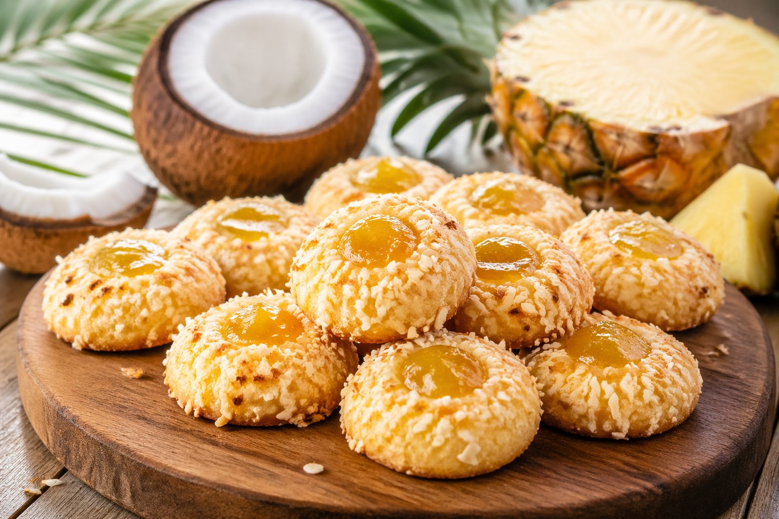 Hawaiian Pineapple Coconut Thumbprint Cookies Recipe