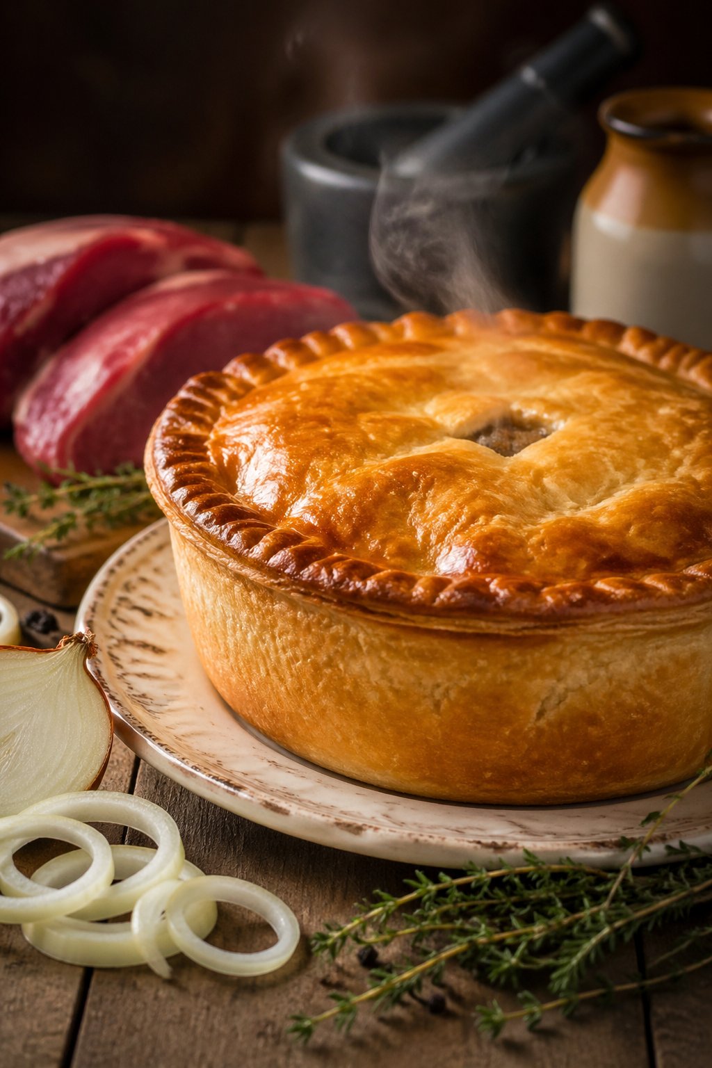 Classic British Steak and Onion Pie Recipe