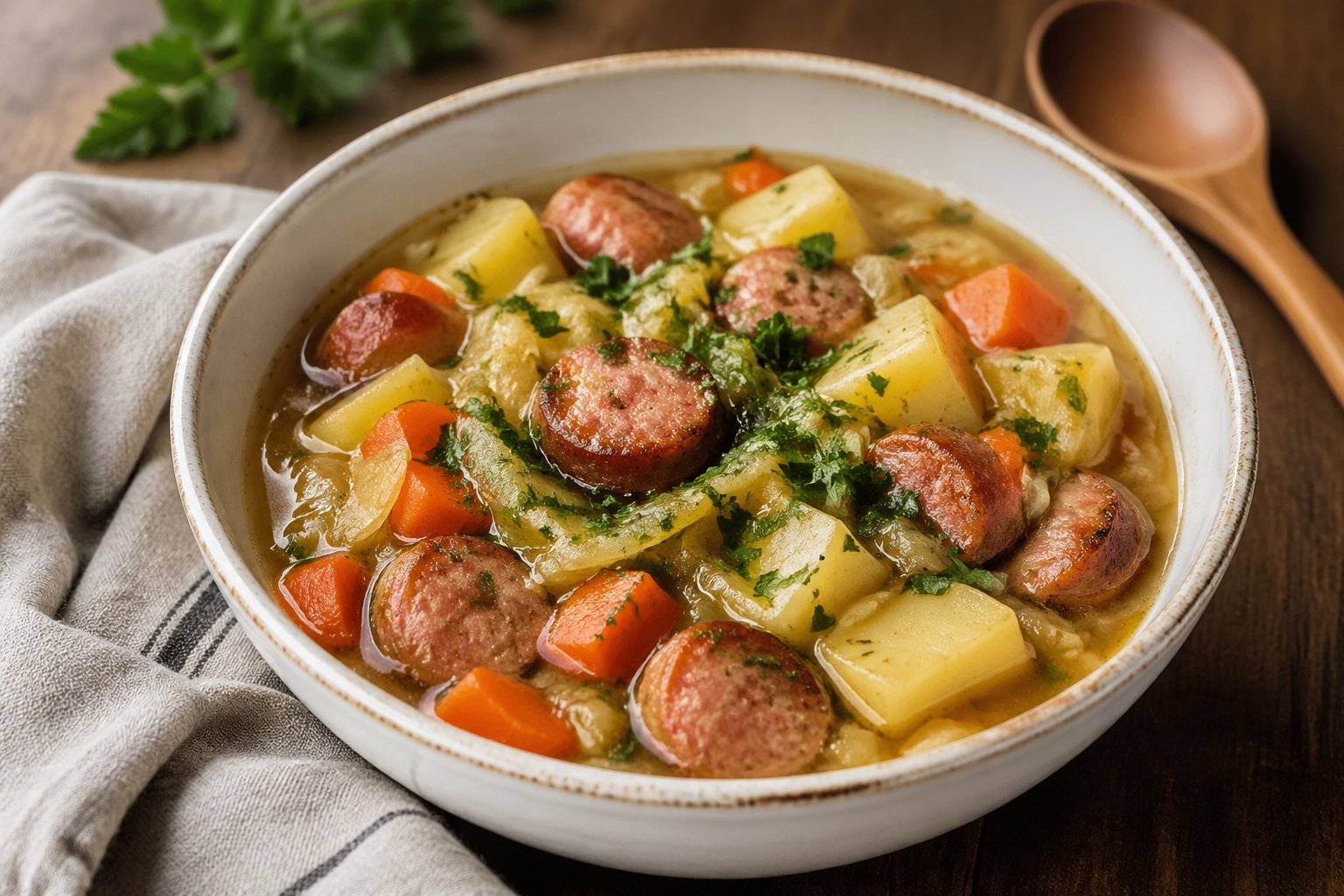 Irish Sausage & Cabbage Stew Recipe