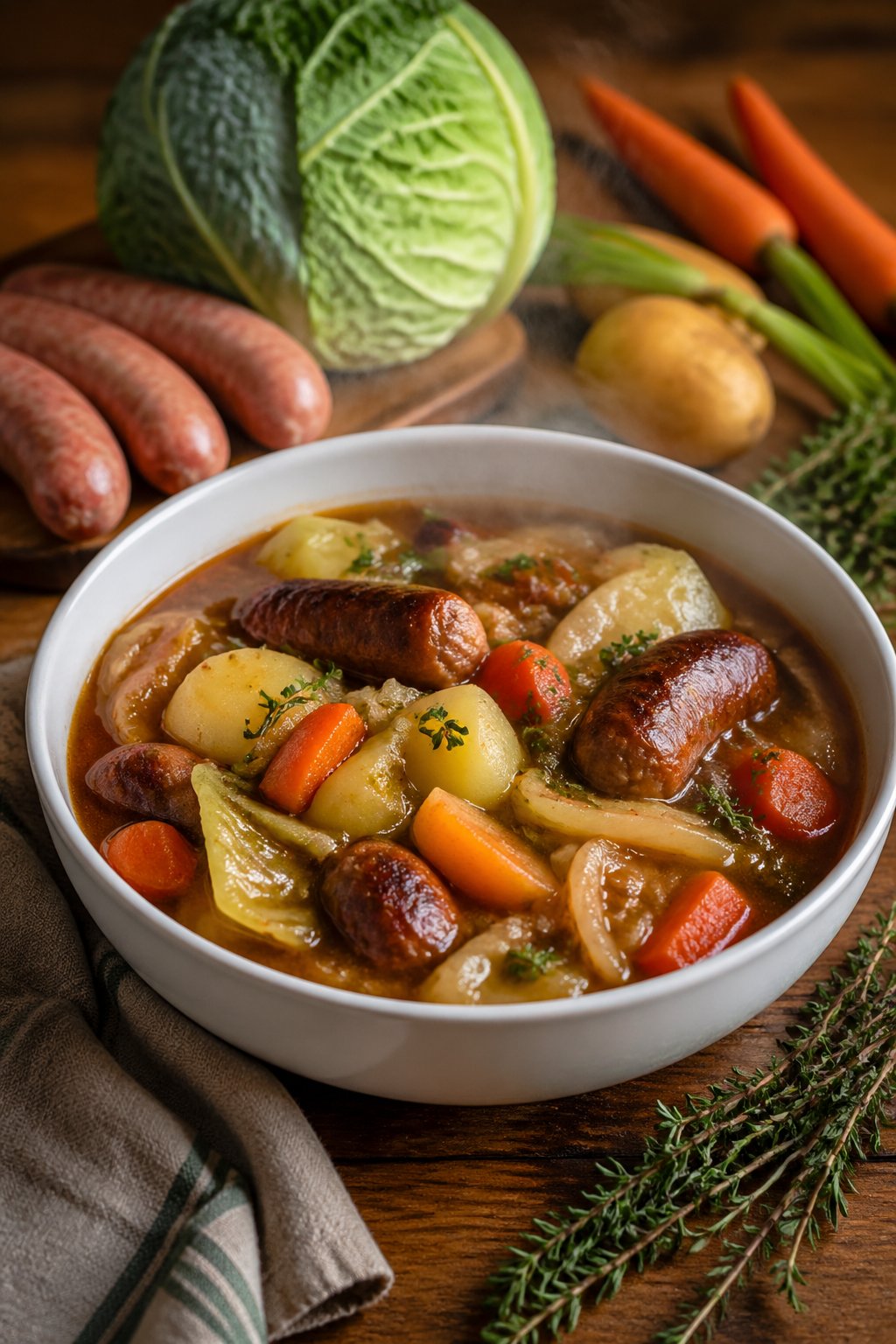 Irish Sausage & Cabbage Stew Recipe