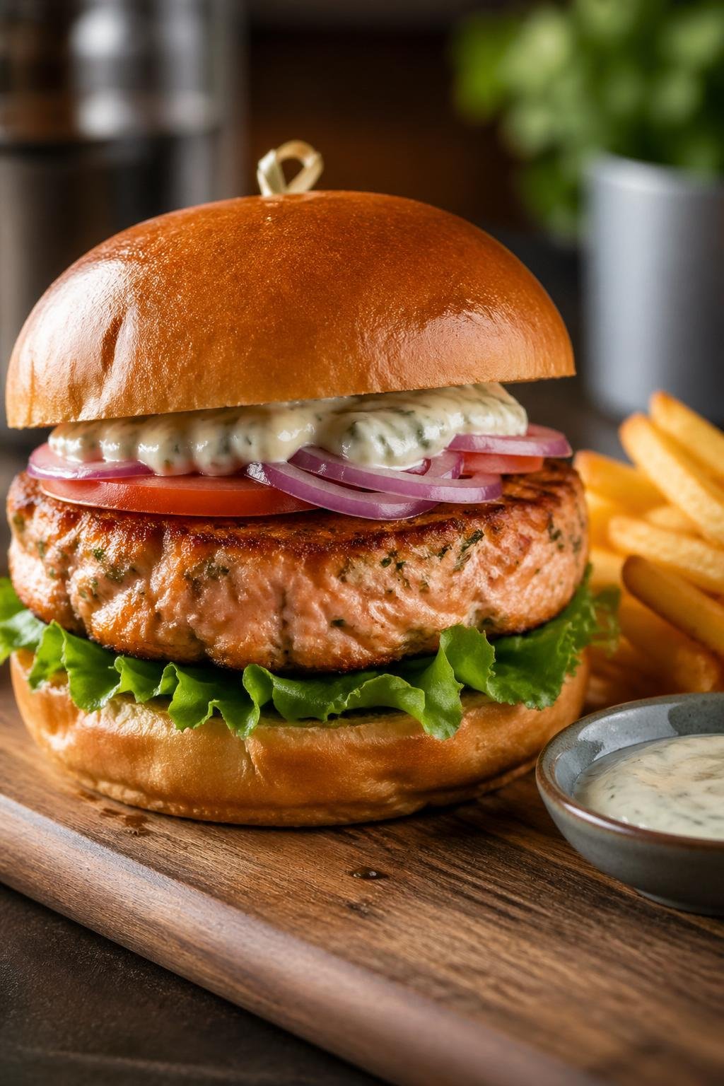 Gordon Ramsay Salmon Burger