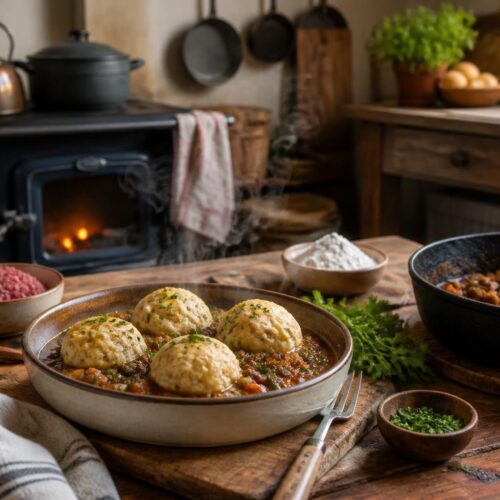 Hairy Bikers Mince and Dumplings Recipe