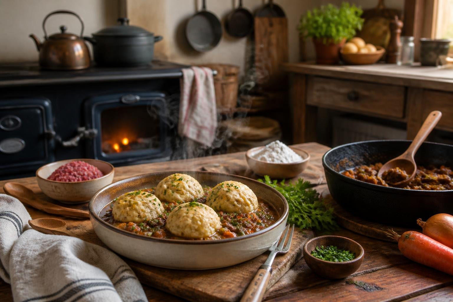 Hairy Bikers Mince and Dumplings Recipe