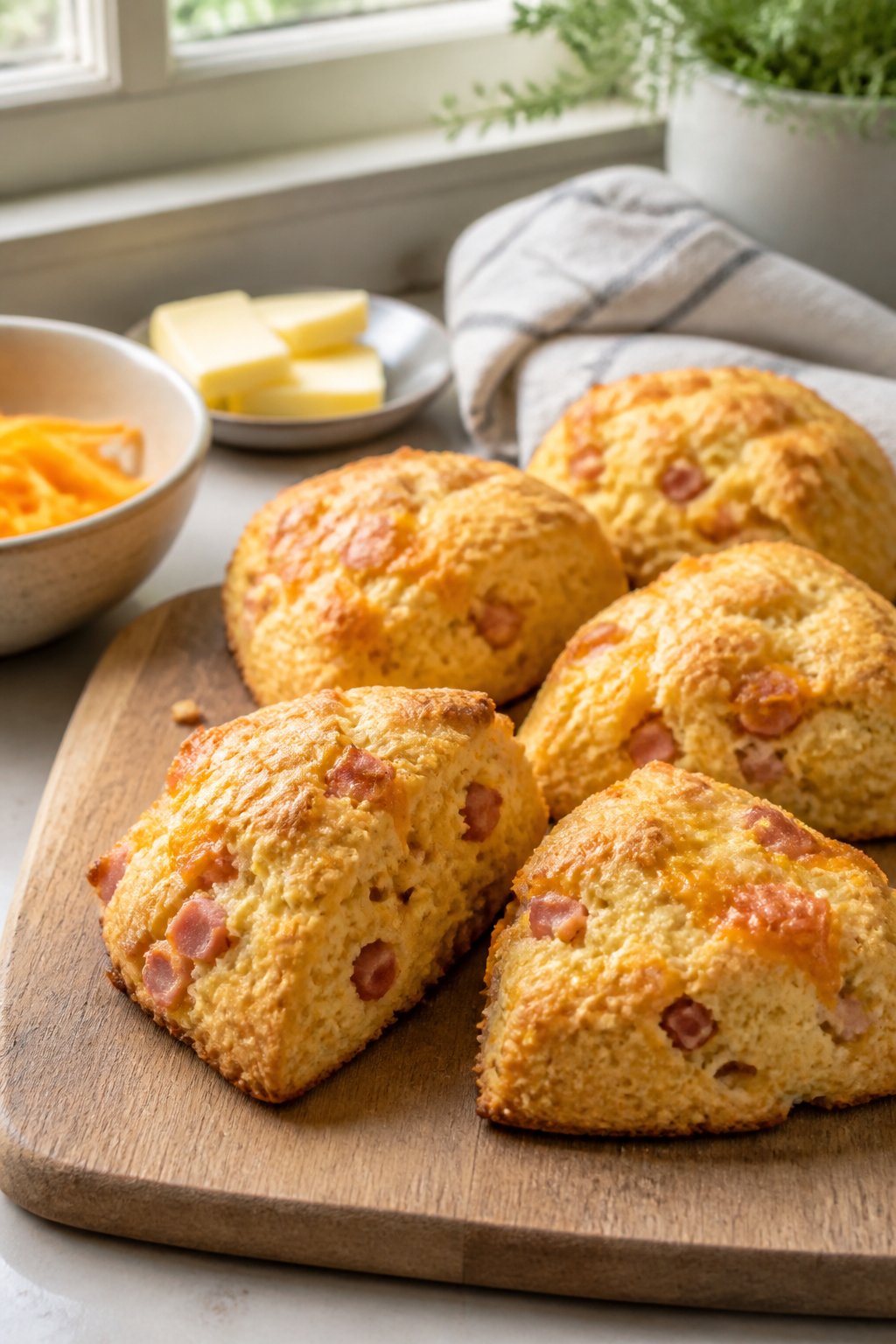 Joanna Gaines Savory Ham and Cheddar Scones Recipe